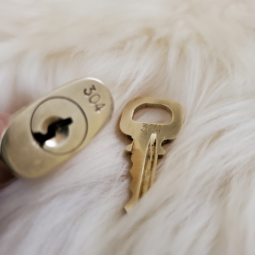 Louis Vuitton Gold Brass Hardware Lock & Key #304 - Picture 3 of 5